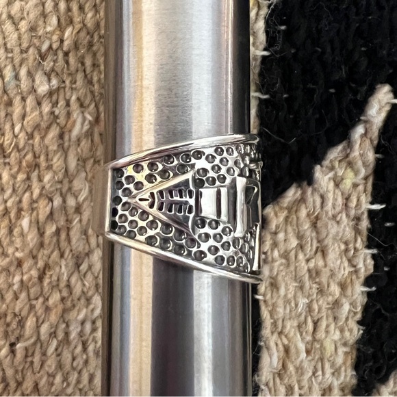 ❤️ Cigar Band Sterling Navajo Southwestern Thunderbird Ring Unisex Sz 10.75 8.4G - Picture 13 of 16